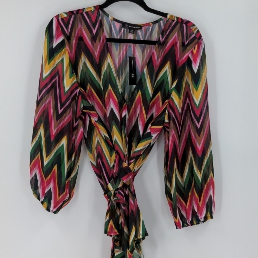 INC INTERNATIONAL CONCEPTS Sheer Chevron W…
